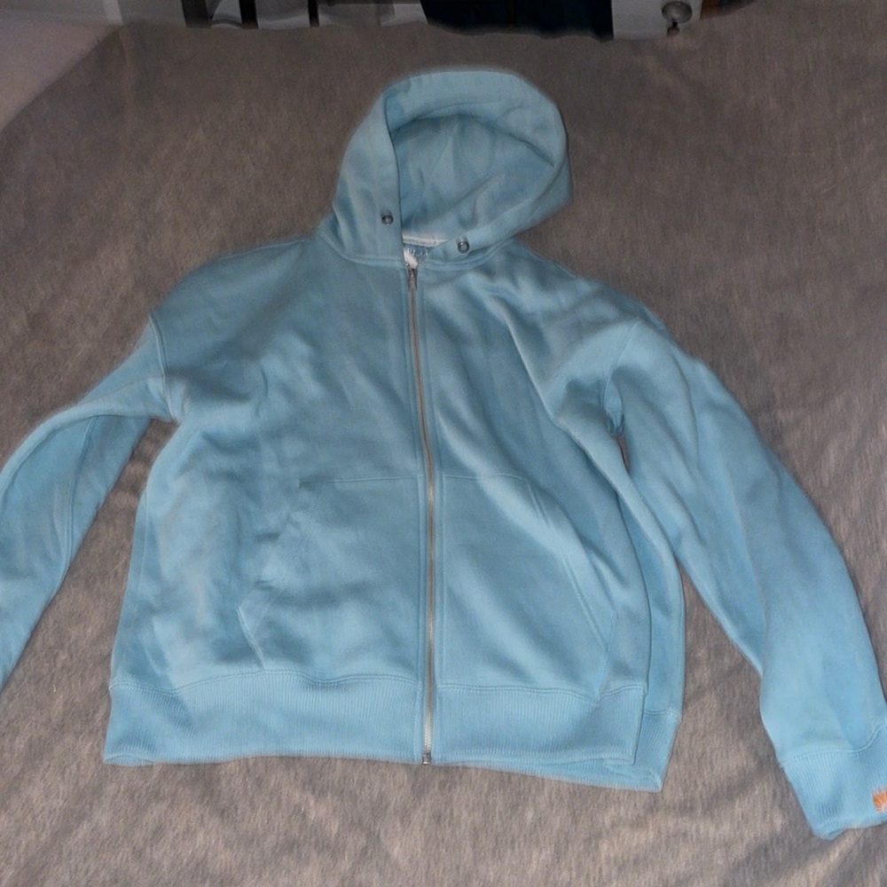 NWT Free Planet Light Blue Zip Front Hoody size medium